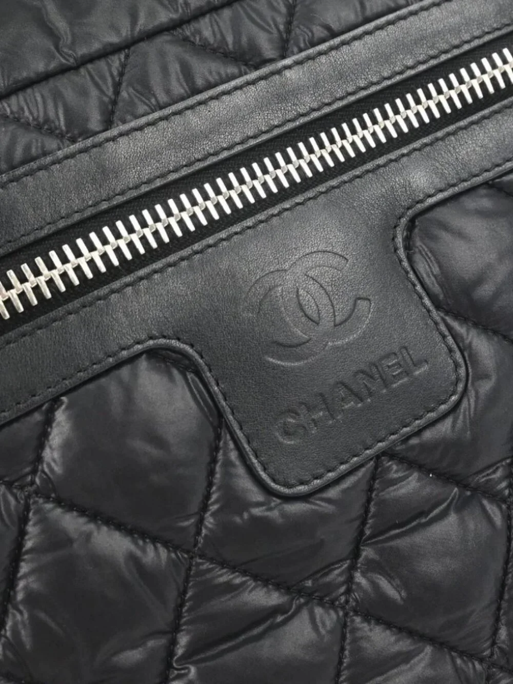 Chanel Black Quilted Nylon Coco Cocoon Messenger Shoulder Bag